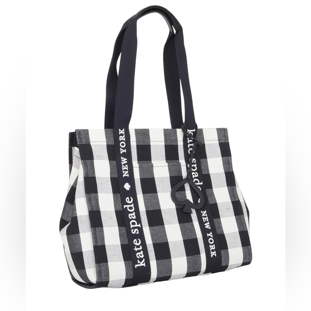 Kate Spade Gingham Black and White Tote - Picture 6 of 11